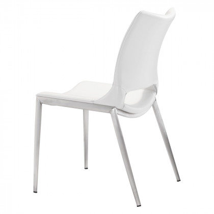 ZUO Ace Dining Chair (Set Of 2) - White/Silver