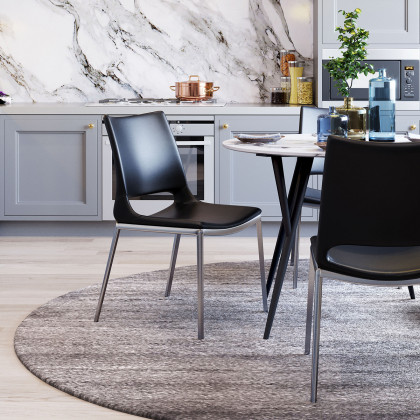 ZUO Ace Dining Chair (Set Of 2) - Black/Silver