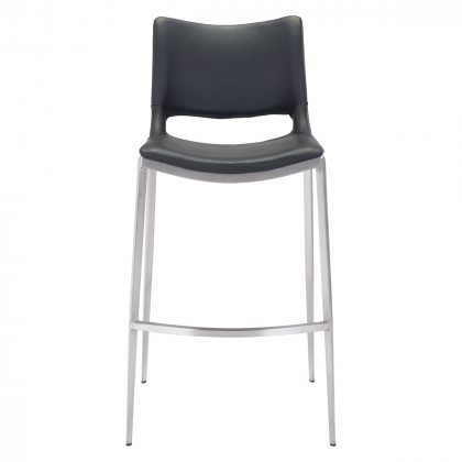 ZUO Ace Bar Chair (Set Of 2) - Black/Silver