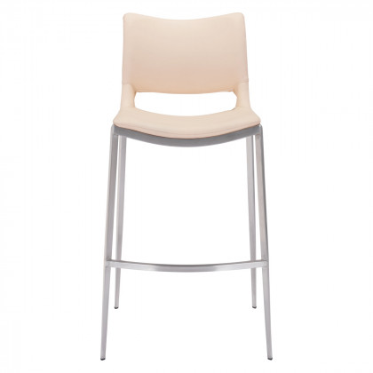 ZUO Ace Bar Chair (Set Of 2) - Light Pink/Silver