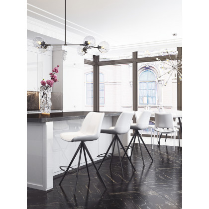 ZUO Aki Counter Chair (Set Of 2) - White/Black