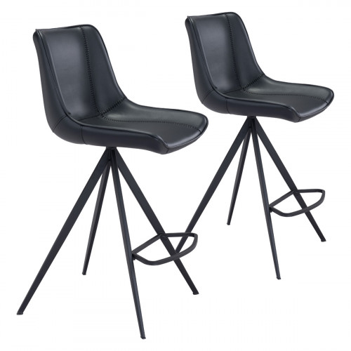 ZUO Aki Counter Chair (Set Of 2) - Black