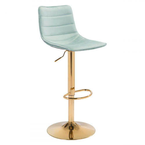 ZUO Prima Bar Chair - Light Green/Gold
