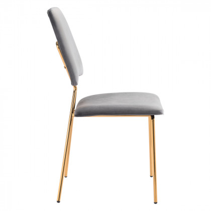 ZUO Chloe Dining Chair (Set Of 2) - Gray/Gold