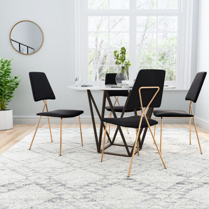 ZUO Chloe Dining Chair (Set Of 2) - Black/Gold