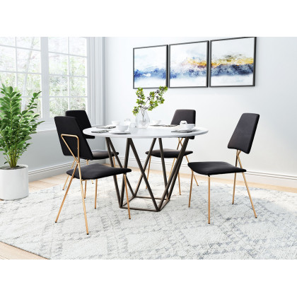 ZUO Chloe Dining Chair (Set Of 2) - Black/Gold