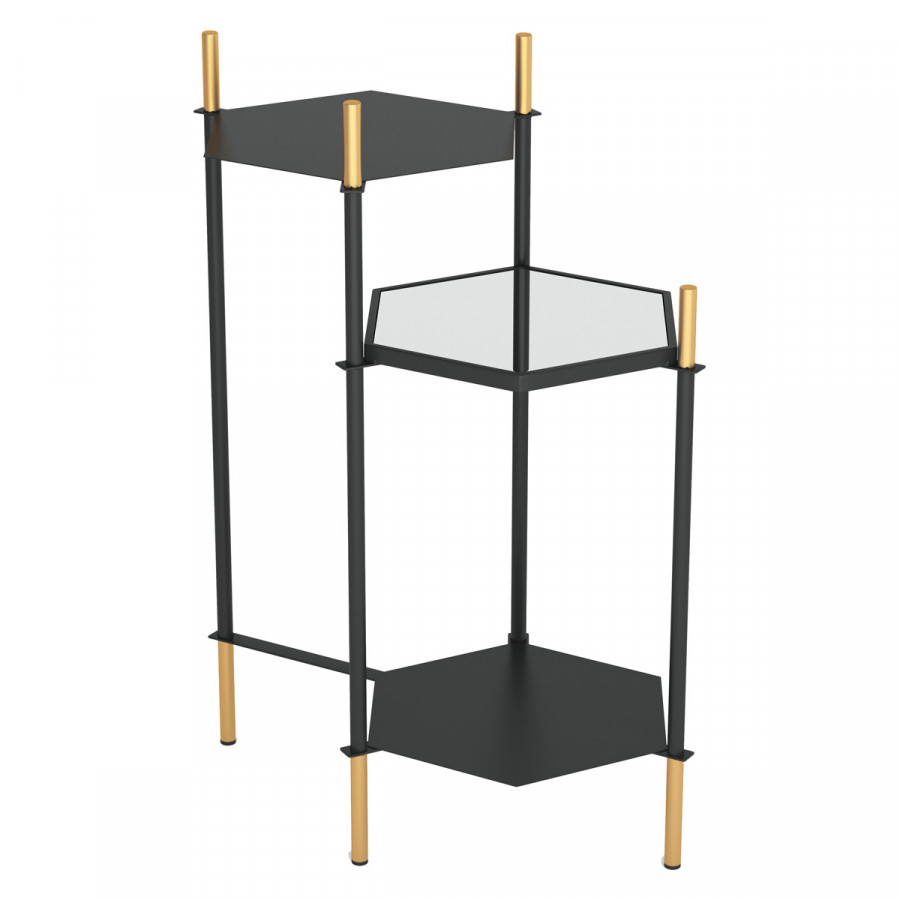 ZUO - William Side Table in Gold/Black
