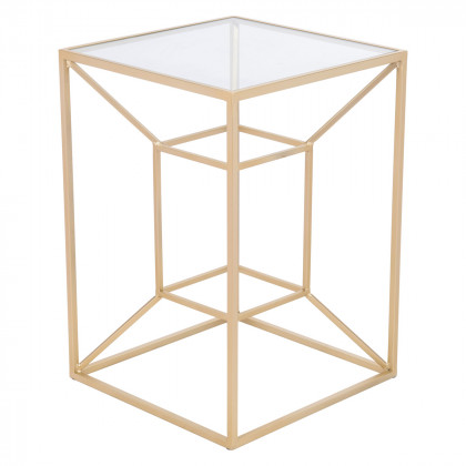 ZUO - Canyon Side Table in Clear/Gold