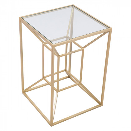ZUO - Canyon Side Table in Clear/Gold