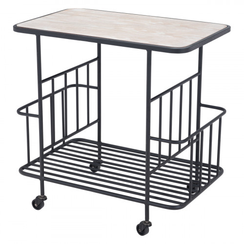 ZUO - Argus Bar Cart in Wood/Black