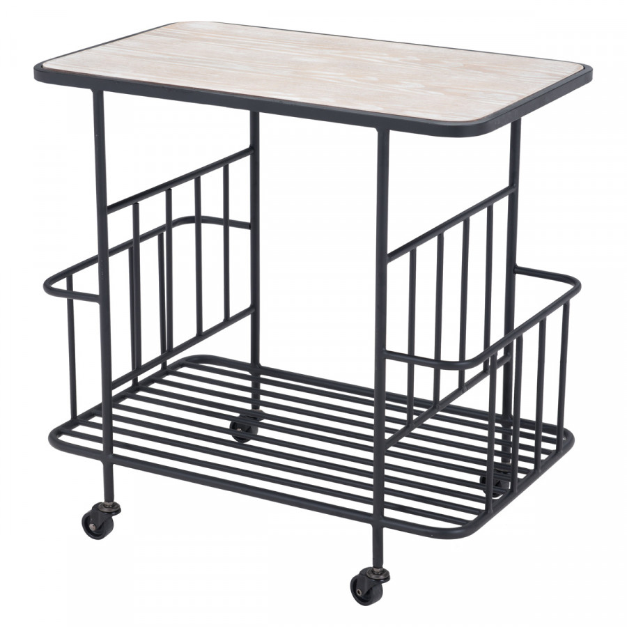 ZUO - Argus Bar Cart in Wood/Black