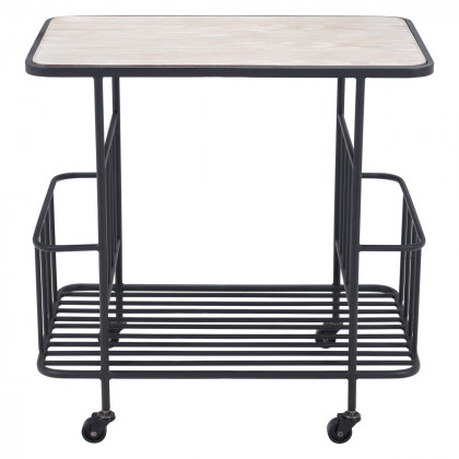 ZUO - Argus Bar Cart in Wood/Black