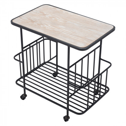 ZUO - Argus Bar Cart in Wood/Black