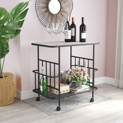 ZUO - Argus Bar Cart in Wood/Black