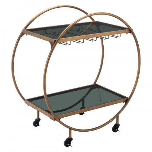 ZUO - Arc Bar Cart in Gold/Black