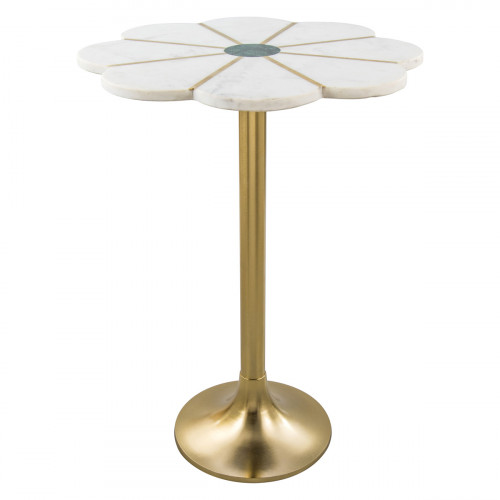 ZUO - Scallop Side Table in White/Green/Gold