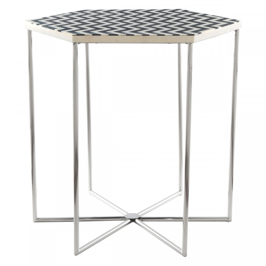 ZUO - Forma Side Table in Multi-Color/Silver