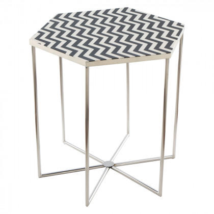 ZUO - Forma Side Table in Multi-Color/Silver