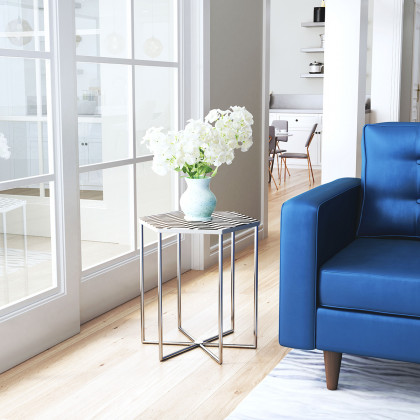 ZUO - Forma Side Table in Multi-Color/Silver