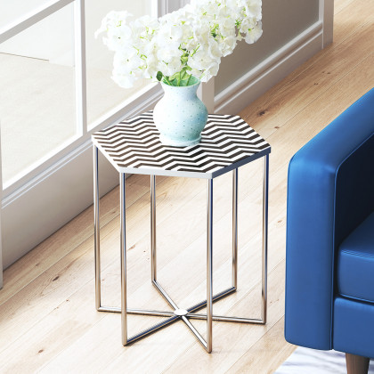 ZUO - Forma Side Table in Multi-Color/Silver