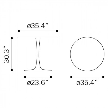 ZUO Opus Dining Table - White