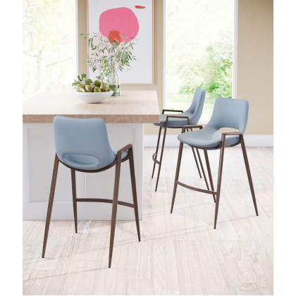 ZUO Desi Counter Chair (Set Of 2) - Gray/Dark Brown