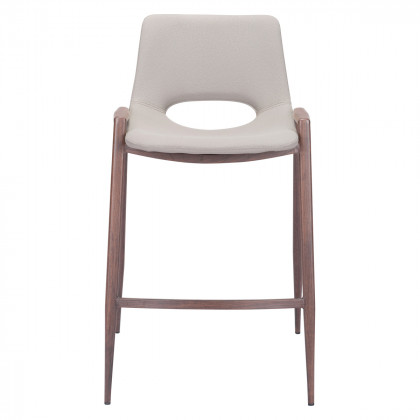 ZUO Desi Counter Chair (Set Of 2) - Beige/Dark Brown