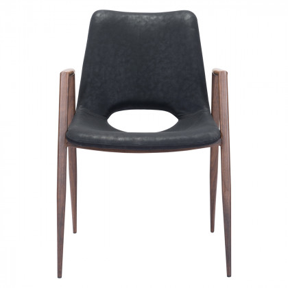 ZUO Desi Dining Chair (Set Of 2) - Black/Dark Brown