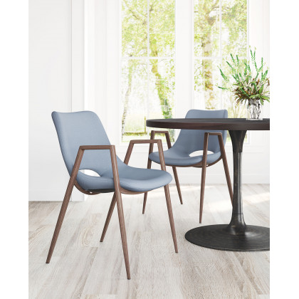 ZUO Desi Dining Chair (Set Of 2) - Gray/Dark Brown
