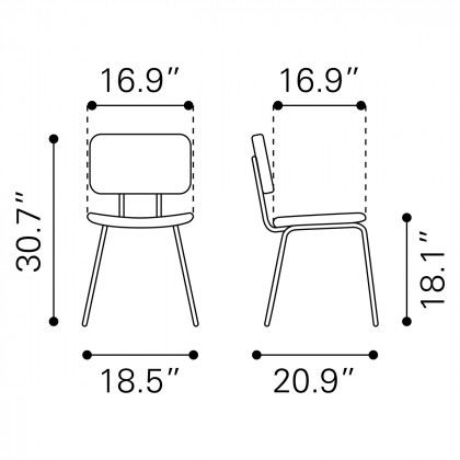 ZUO - Boston Dining Chair (Set Of 2) in Vintage Black