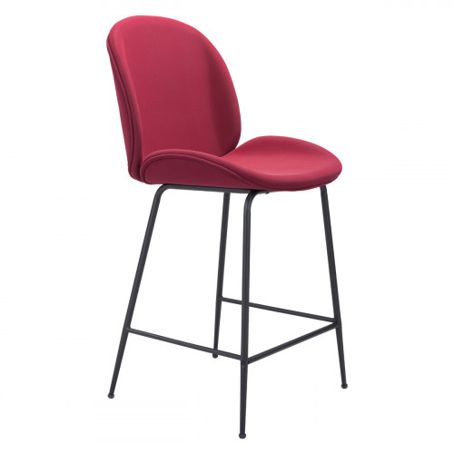 ZUO Miles Counter Chair - Red/Black