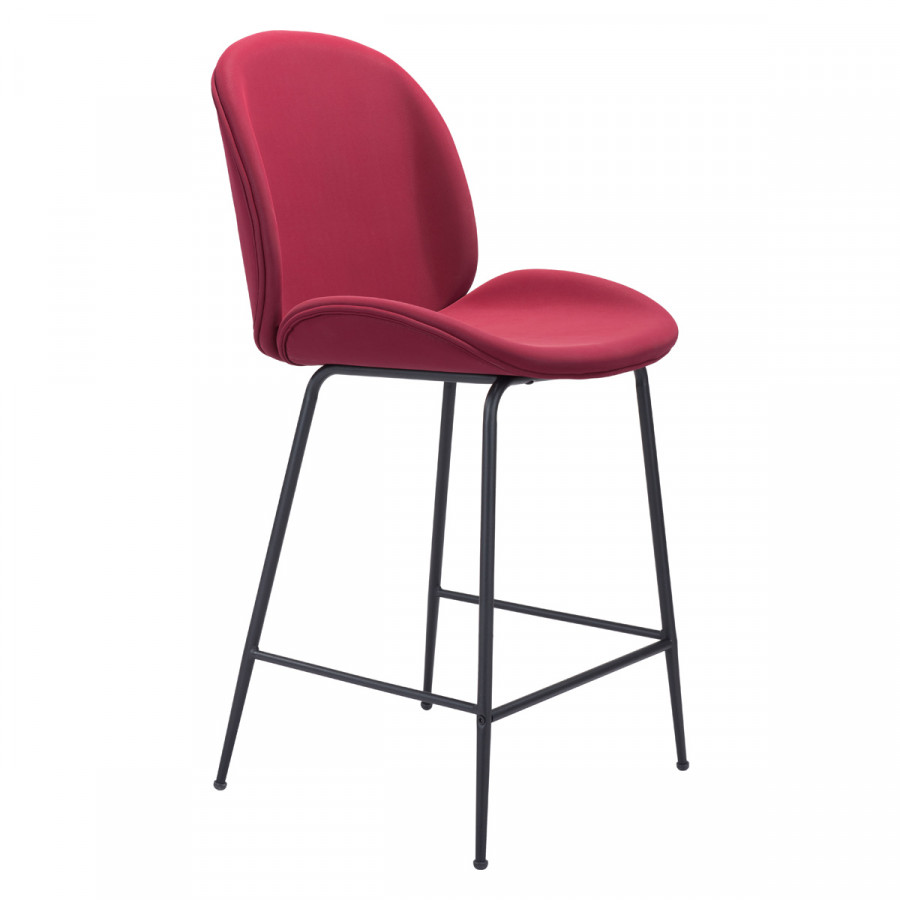ZUO Miles Counter Chair - Red/Black