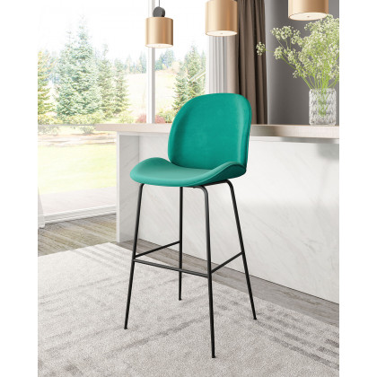 ZUO Miles Bar Chair - Green/Black