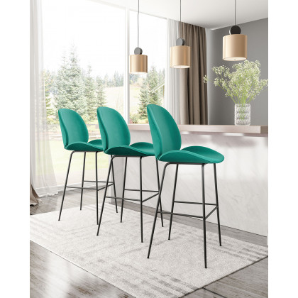 ZUO Miles Bar Chair - Green/Black