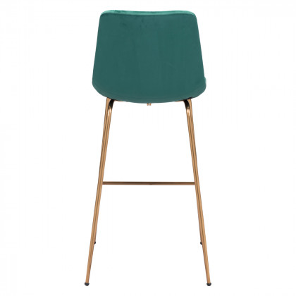 ZUO Tony Bar Chair - Green/Gold