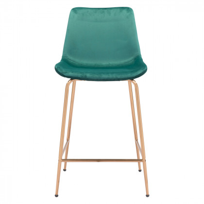 ZUO Tony Counter Chair - Green/Gold