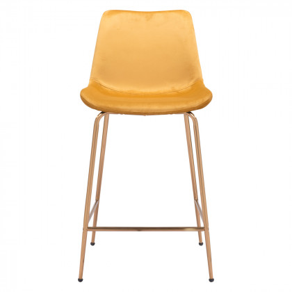 ZUO Tony Counter Chair - Yellow/Gold