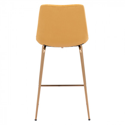 ZUO Tony Counter Chair - Yellow/Gold