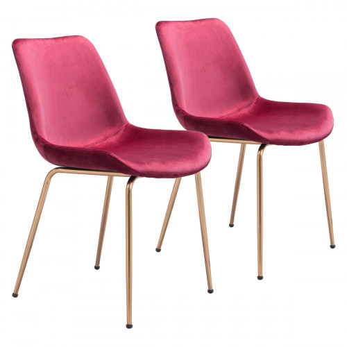 ZUO Tony Dining Chair (Set Of 2) - Red/Gold