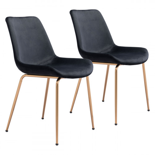 ZUO Tony Dining Chair (Set Of 2) - Black/Gold