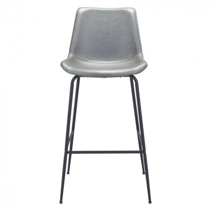 ZUO Byron Bar Chair - Gray/Black