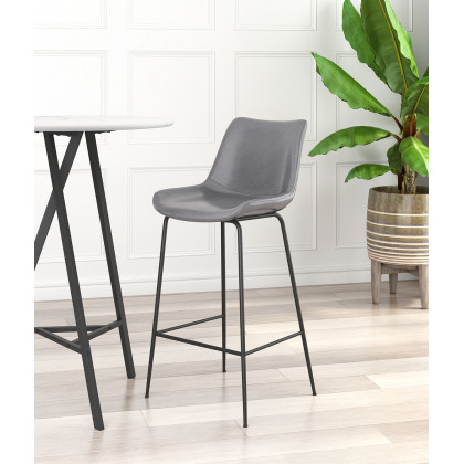 ZUO Byron Bar Chair - Gray/Black