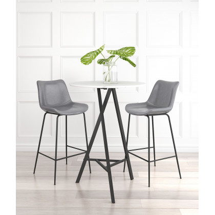 ZUO Byron Bar Chair - Gray/Black