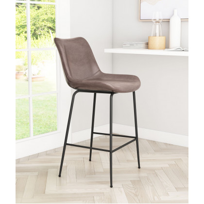 ZUO Byron Counter Chair - Brown/Black