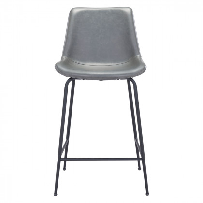 ZUO Byron Counter Chair - Gray/Black