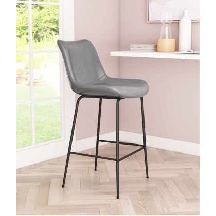 ZUO Byron Counter Chair - Gray/Black