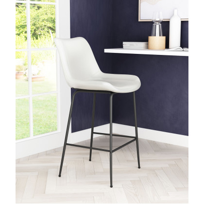 ZUO Byron Counter Chair - White/Black