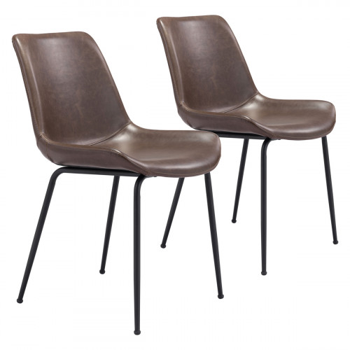 ZUO Byron Dining Chair (Set Of 2) - Brown/Black