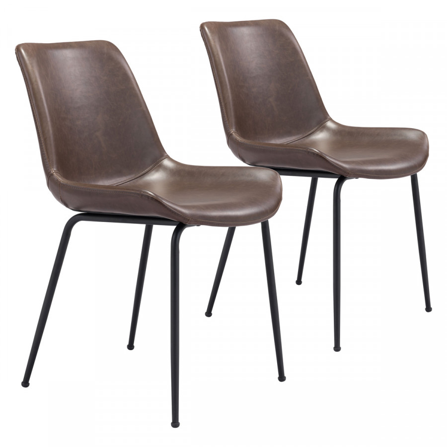 ZUO Byron Dining Chair (Set Of 2) - Brown/Black