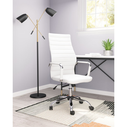 ZUO Primero Office Chair - White/Silver